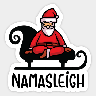 Namasleigh Yoga Funny Christmas Sweater Sticker